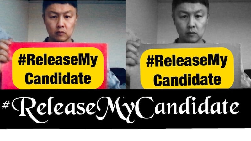 “香港监察”在香港立法会选举前夕发起社交媒体活动,呼吁大众在社交媒体上载照片,并加上标签 “#Releasemycandidate #释放我的候选人”,呼吁释放47名因举办民主派立法会初选而被囚禁、面临国安法审讯的香港民主派人士。(推特图片)
