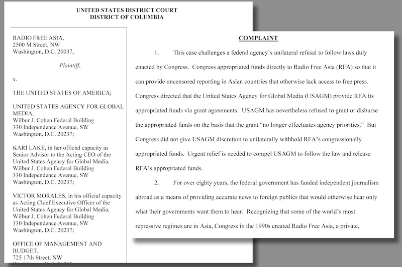 The lawsuit filed by RFA on March 27, 2025.