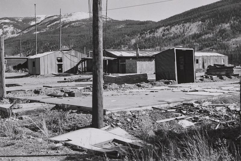 The construction of Camp Hale is seen in this undated image.