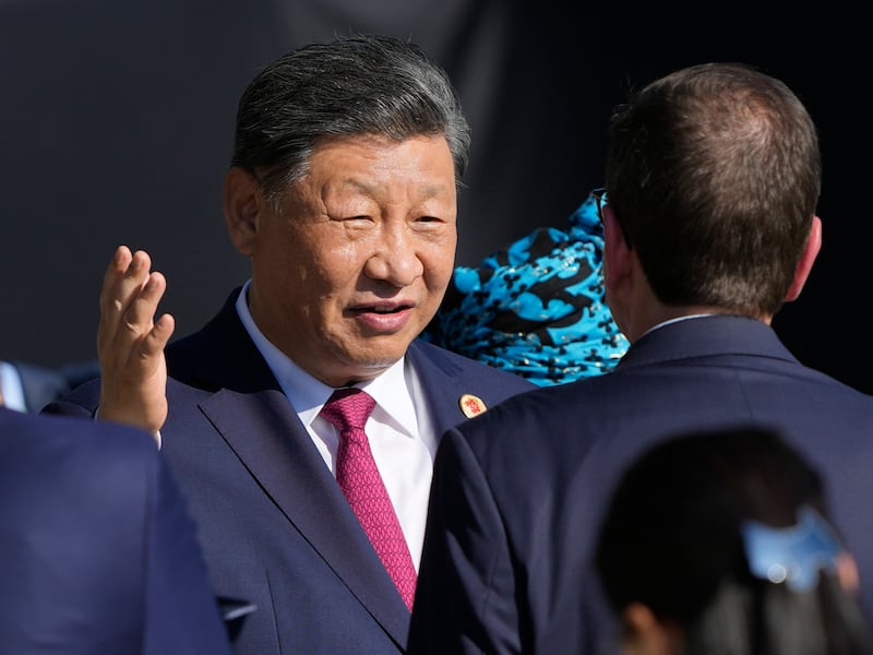 China's President Xi Jinping after joining a group photo during the G20 Summit in Rio de Janeiro, Nov. 18, 2024.